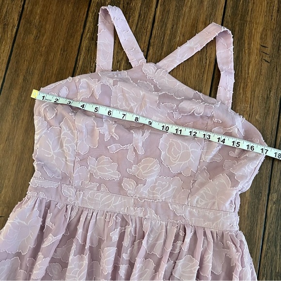 Lulu's Love and Beyond Mauve Pink Burnout Floral Maxi Dress XL Wedding Guest - Picture 9 of 14